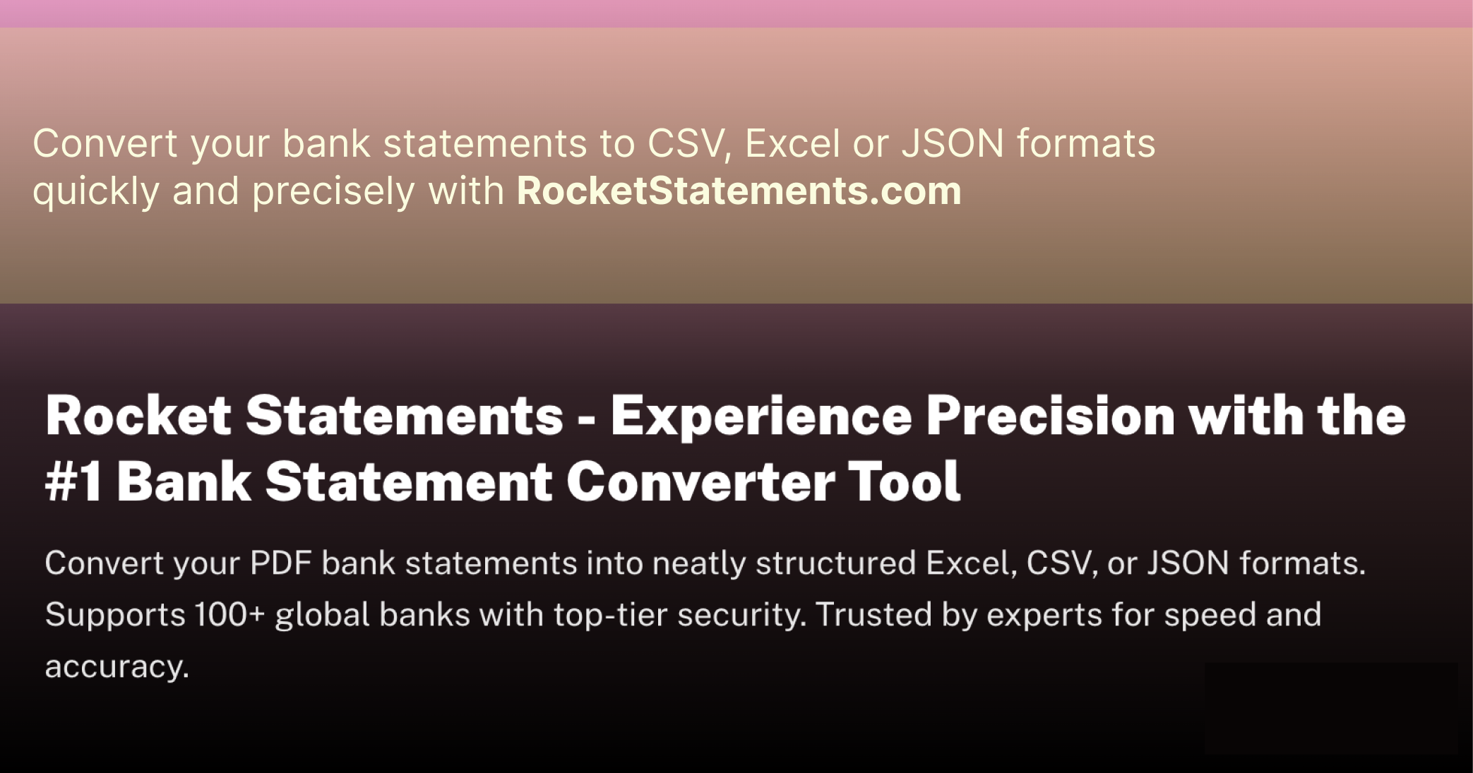 Instantly Convert Bank Statements from PDF to Excel, JSON & CSV