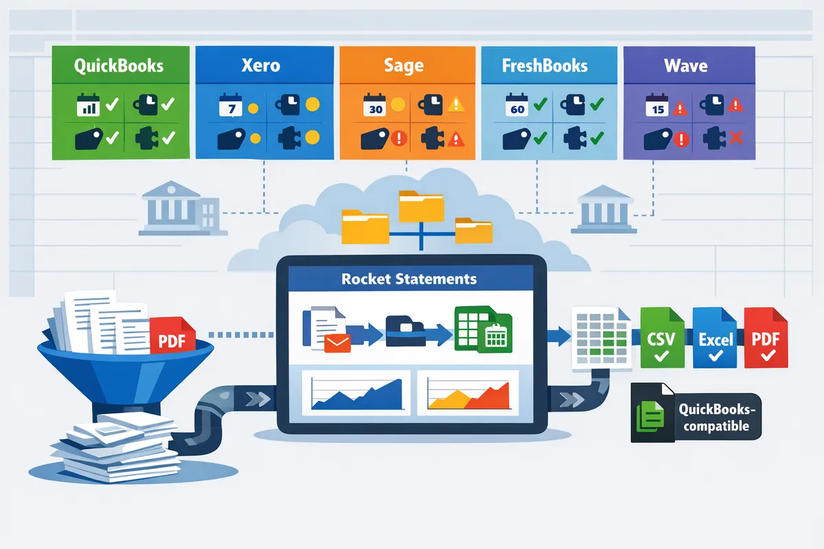 QuickBooks vs Xero vs Sage vs FreshBooks vs Wave (2026): Bank‑Feed Reliability, Backfill Limits, Pricing, and Integrations Matrix