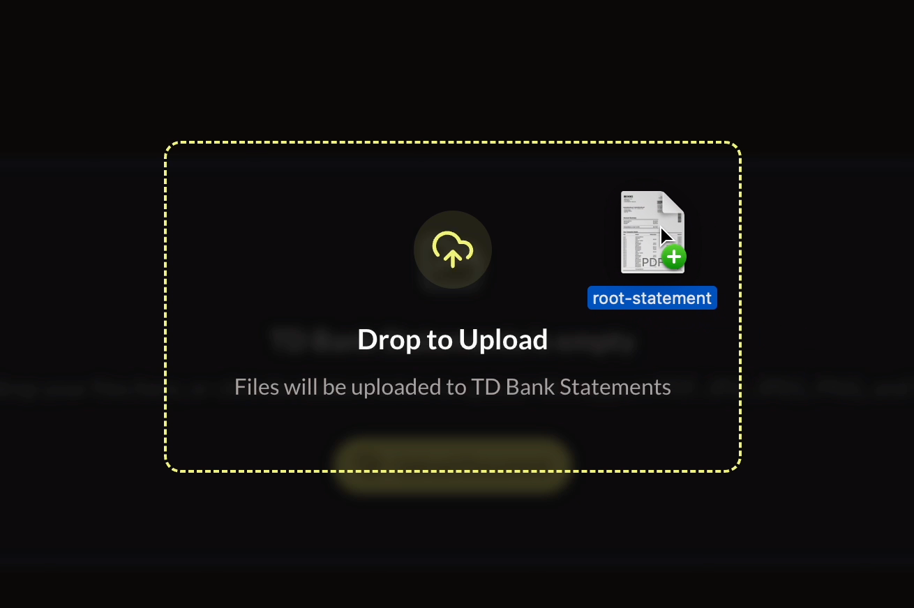 Upload bank statement illustration